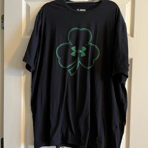 Under Armour Black Tee with Green Clover
